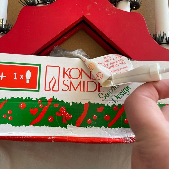 Konst Smide Swedish Design Christmas Candelabra Lights Swedish Plug Red Base - Picture 3 of 7